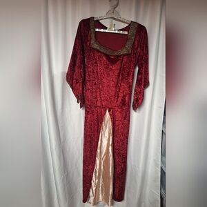 Rubie's Burgundy and Pink Costume Robe Cape Gown Halloween Dress-up